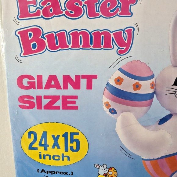Inflatable Easter Bunny Vintage Easter Decor - Picture 2 of 5
